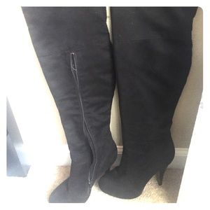 Black knee high boots
